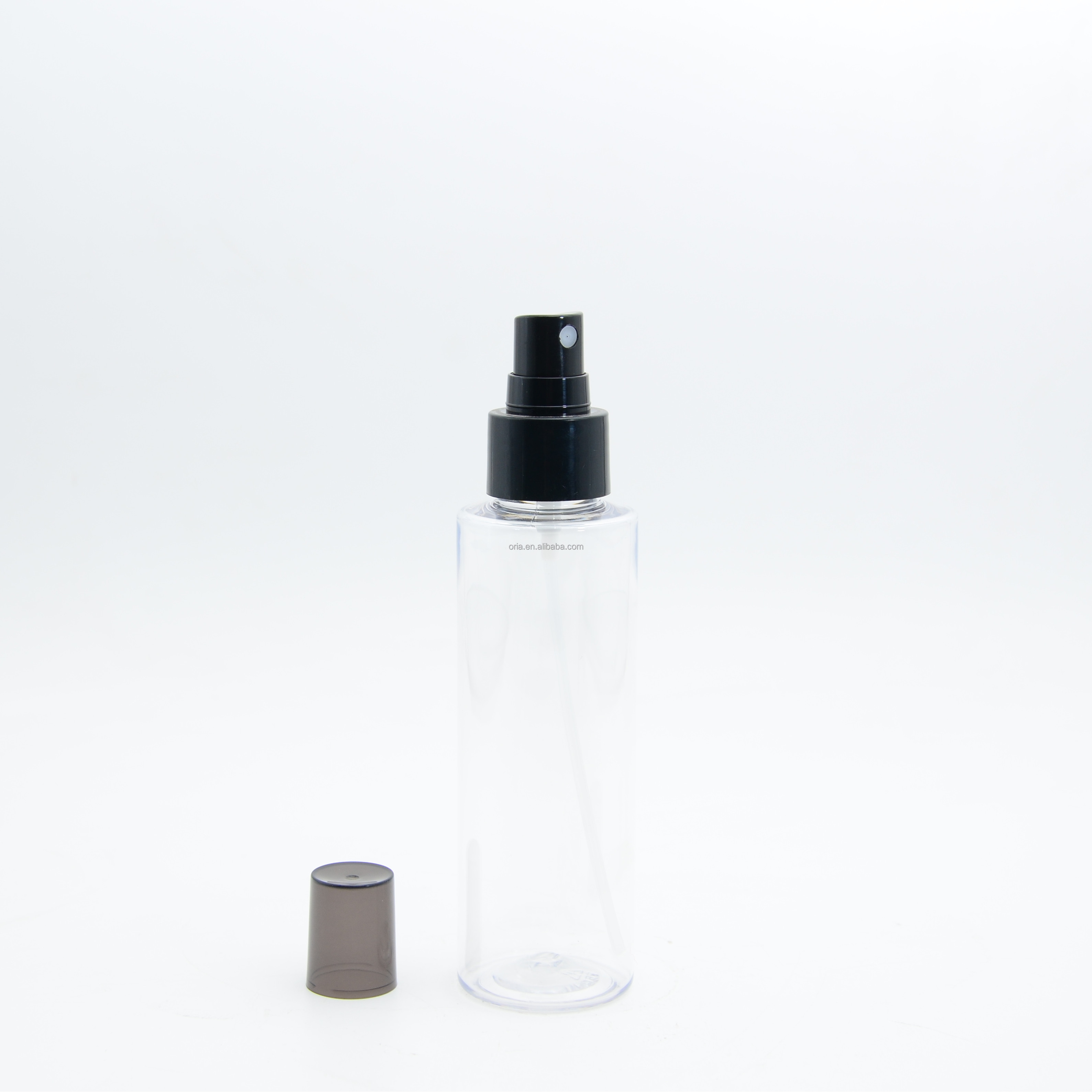 High-capacity 100ml 120ml 150ml 200ml 250ml 500ml clear white amber blue PET plastic cosmetic packaging spray bottle