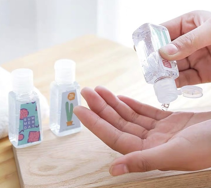 Wholesale 30ml 50ml mini Hand Sanitizer Empty Plastic Instant Disinfecting Alcohol Pocket Hand Wash Antibacterial Hand With Cap