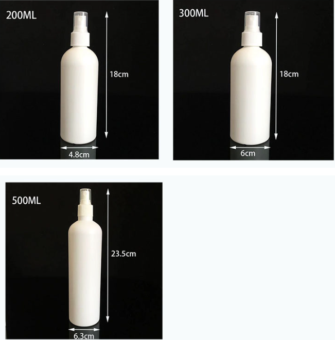White 20 50 100ml HDPE plastic fine mist spray sanitizer bottle Alcohol disinfectant spray bottle Liquid medicine bottle