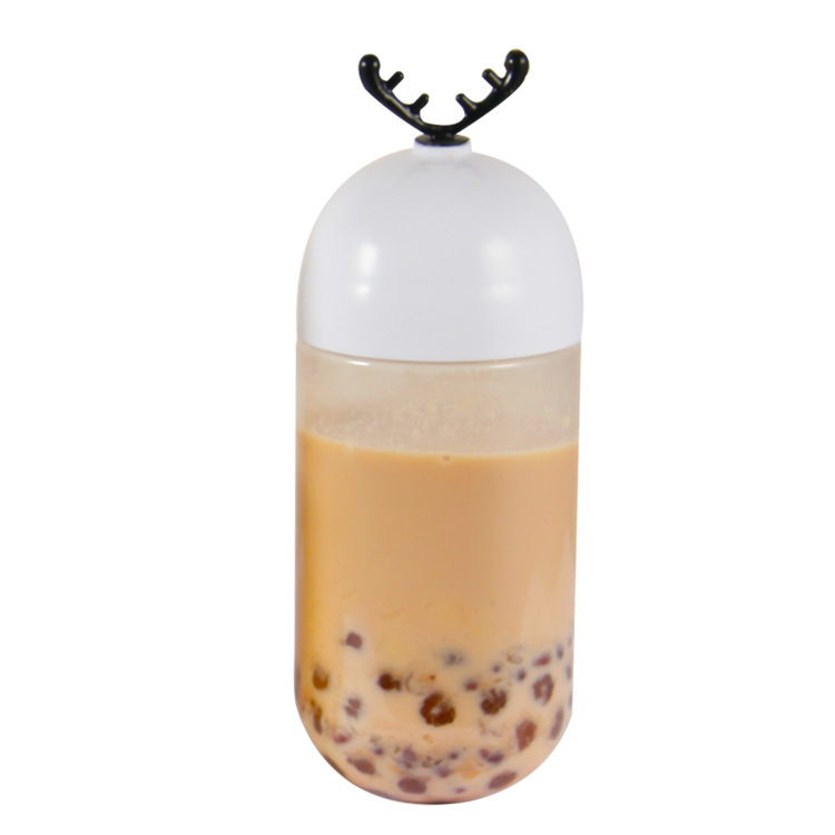 360ml 500ml Transparent Food Grade PET Plastic Ginger Shot Bottle Juice Beverage Packaging Bottle With Screw Cap