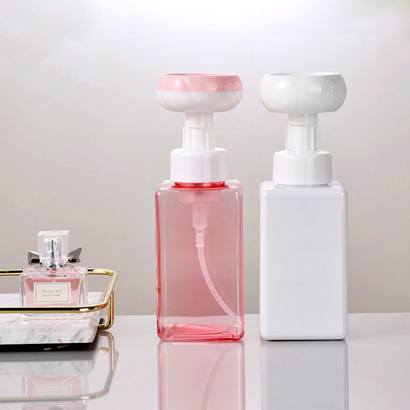 250ml 300ml White Flower Shape Paw Shape Foam Pump Bottle Blue Soap hand sanitizer Facial Cleanser shower gel foaming dispenser