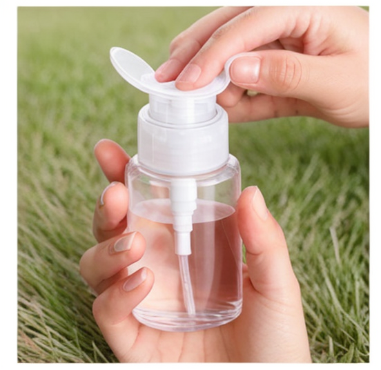 Custom Wholesale Empty Push down pump dispenser bottle for Nail Polish Makeup Remover 100 120 150 200 300 500 ml
