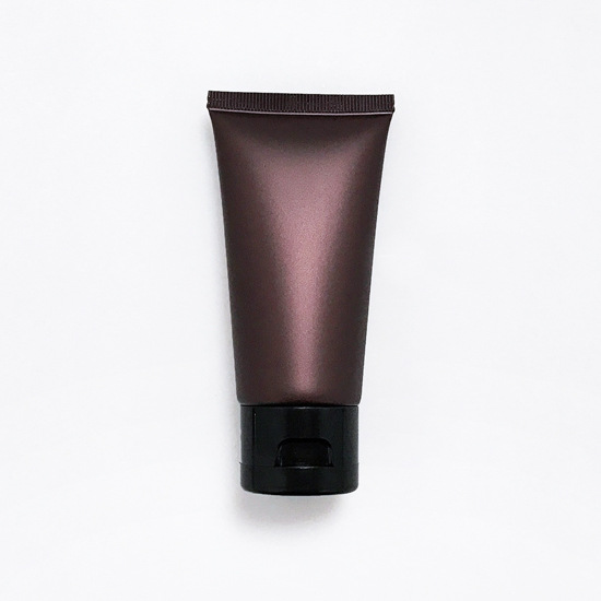 50ml Flip Top Empty Squeeze tubes Frosted brown recyclable skincare tubes cosmetic packaging