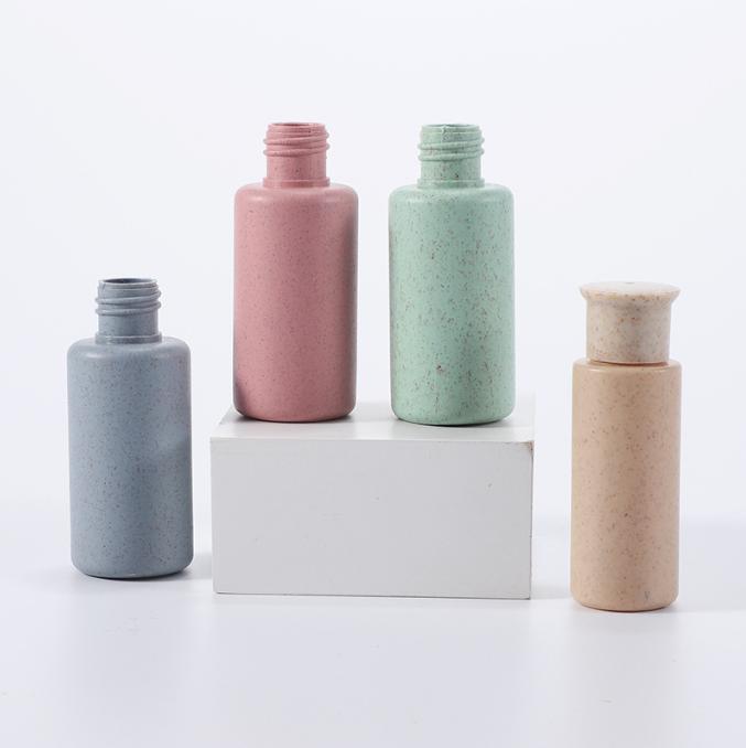 Eco friendly 250ml Biodegradable shampoo bottle Wheat Straw Biodegradable pe plastic pump bottle for conditioner 400ml 500ml
