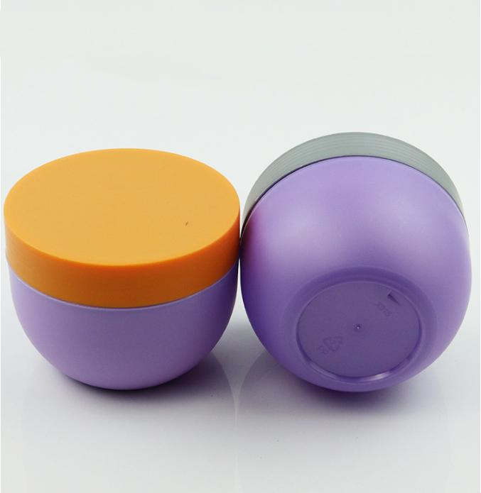 Custom Color Bowl Shape Cosmetic Jars 150g 250g 300g 500g PP Plastic Jars with lids plastic cream jar