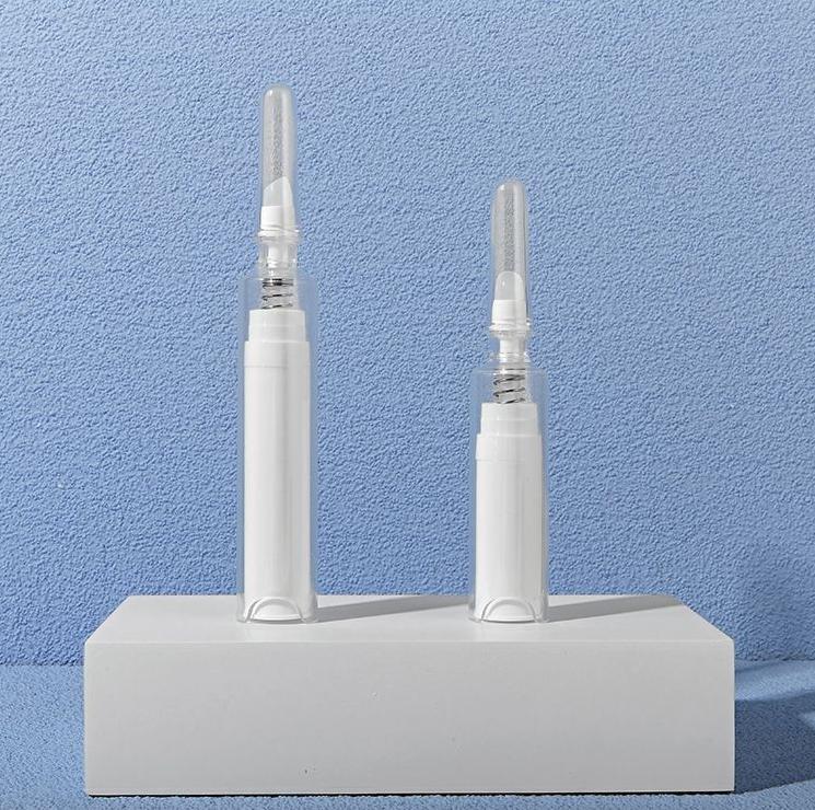 Cosmetics 5ml 10ml Airless Eye Serum Ampoule Bottle Syringe Plastic skincare essence cream oil roller massage bottle applicator