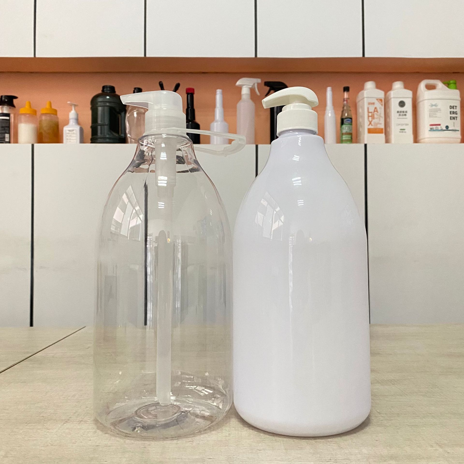 HDPE laundry detergent Fabric Softener container 1200ml Dispenser Bottle with Cap Pump 500 750ml 1000 2000 ml 1 2 L 34 67 oz