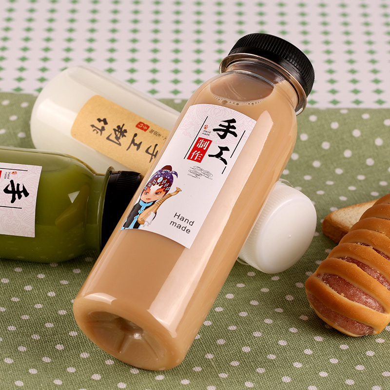 Water bottle Empty 250ml 300ml 500ml PET/PP Milk/juice/tea Wine Bottle Food Grade Customized Printing Juice Beverage Bottle