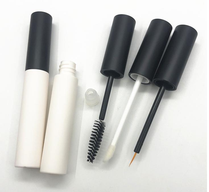 Custom Pink Black White Gold Silver Cosmetics Mascara Bottles Tubes With Brush 5 10 ml Empty Plastic Mascara Tube Packaging