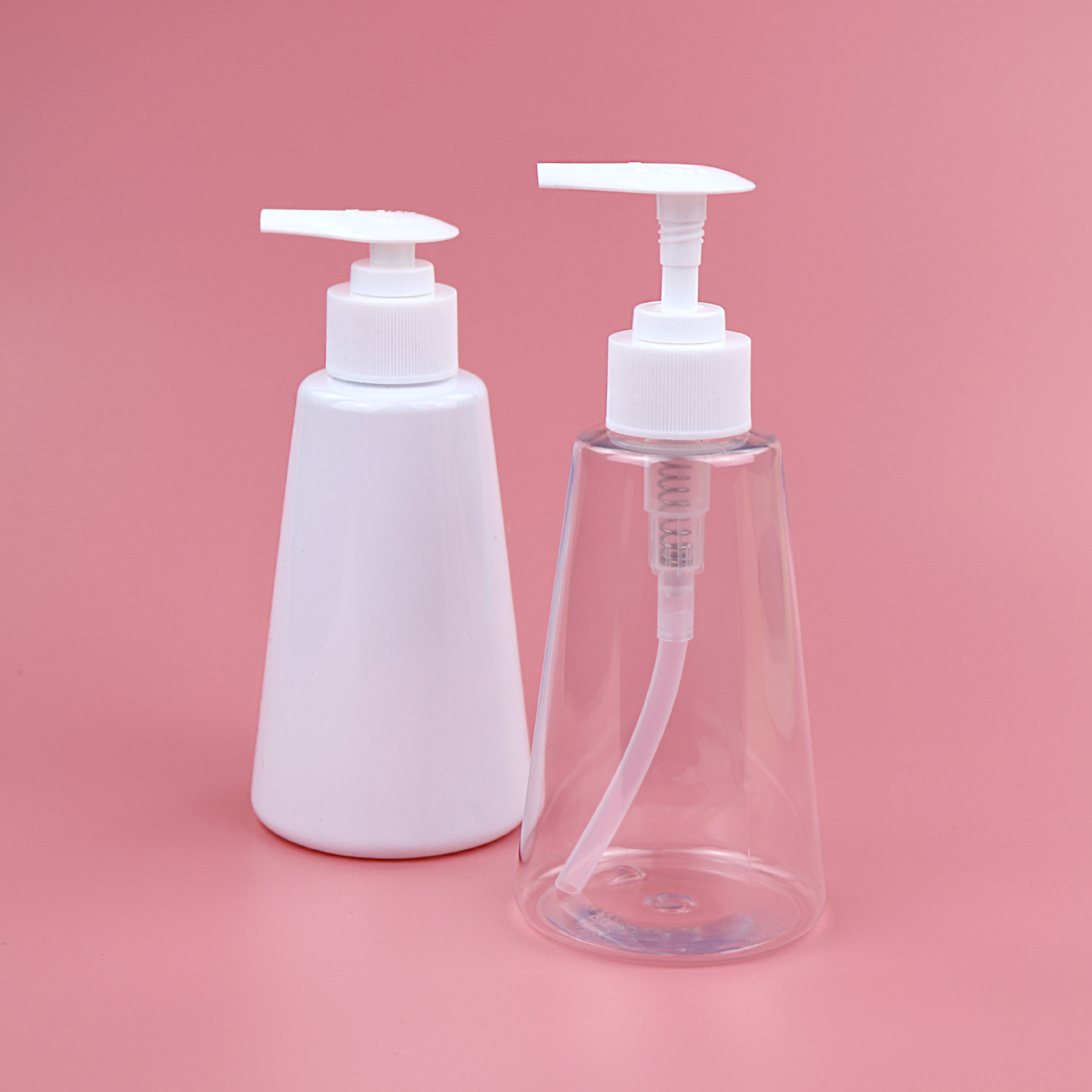 250ml 500ml plastic Conical pump bottle Body Wash Lotion Face Wash Bottle For Men Cosmetics Packing