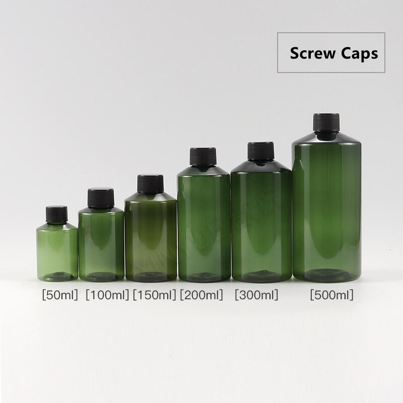 Amber/Green Oblique Shoulder Bottle 50ml 100ml 150ml 200ml 300ml 500ml Plastic Fine Mist Empty Spray Bottle Cosmetic Dispenser
