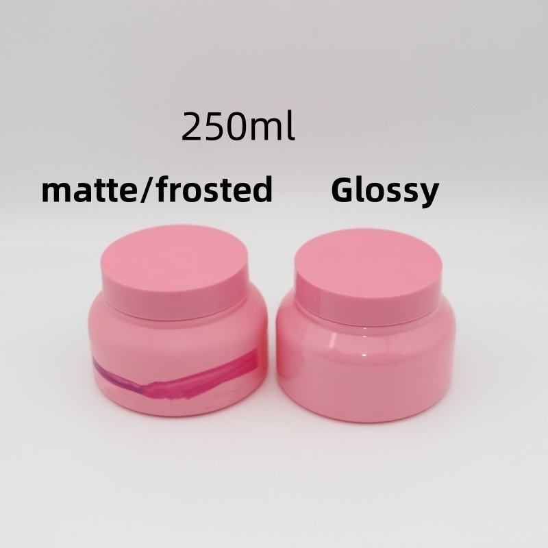 4oz 8oz 16oz Wide Mouth Round Frosted PP Pink Jars for Skin Care 100g Cosmetic Packaging Cream Containers Pink Loose Powder Jar