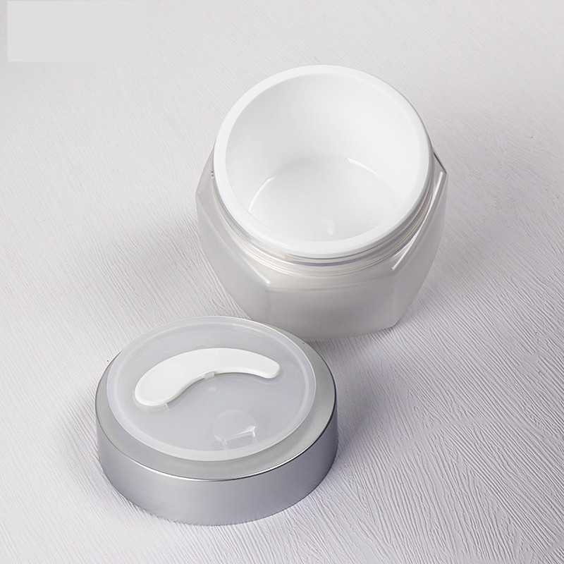 120ml 200ml Cosmetic packaging empty clear frosted face cream jar with gold sliver lid