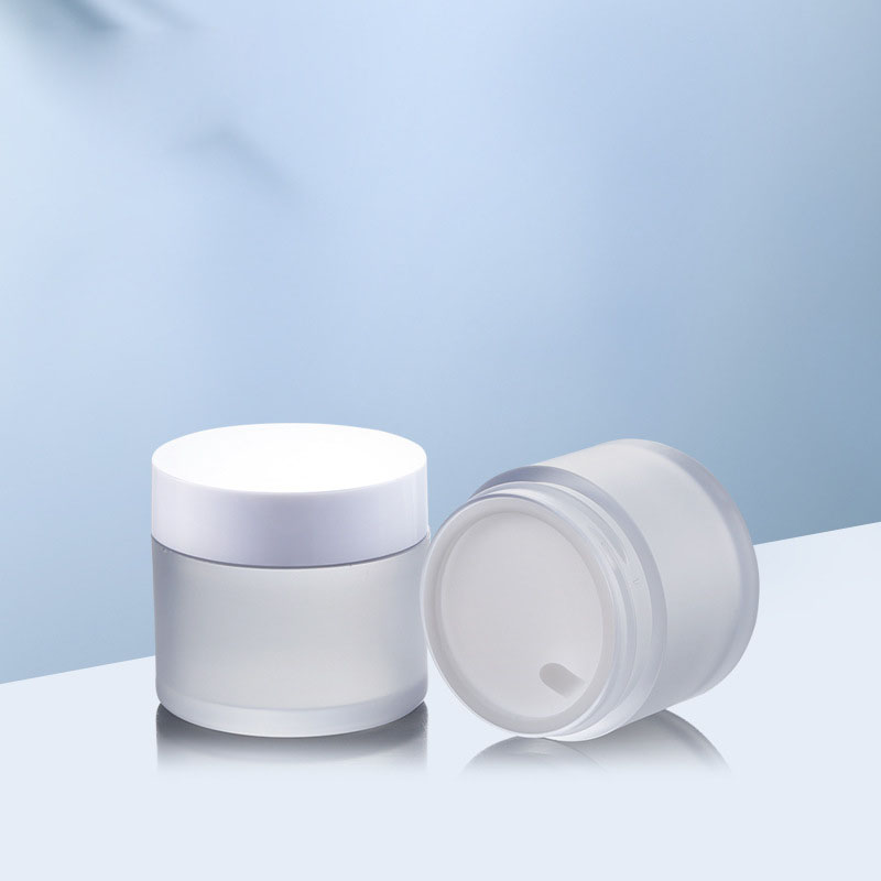 custom frost matte glossy plastic lotions Essence facial scrub body butter eye cream jar 30ml 50ml 80ml with lids for sale