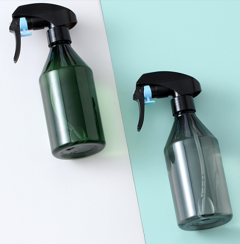 Plastic Trigger Spray Bottle PET/PE 100ml 200ml 300ml 500ml Empty Clear Jar Customized Logo Round Dispenser with Pump