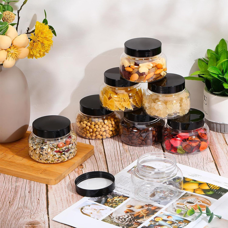 150g 200g 250g Clear Body Butter Jar 8oz with Lid for Cosmetic Makeup Eye Hair Mask Cream Slime Sugar Body Scrub Jar Container
