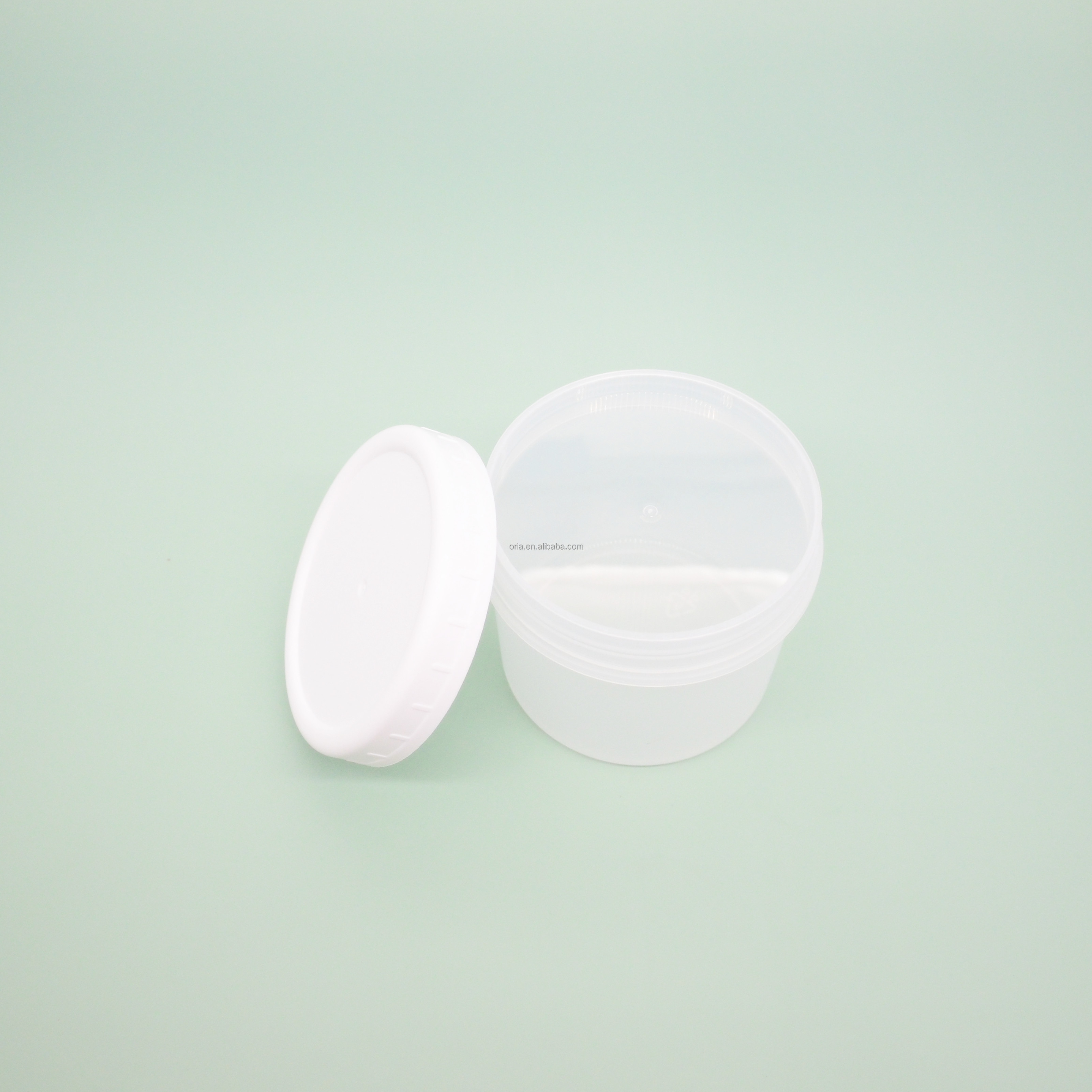 4oz 8oz Luxury Empty OEM Cosmetic Containers Biodegradable Cosmetic Packaging Plastic Cream Jar with gold lid