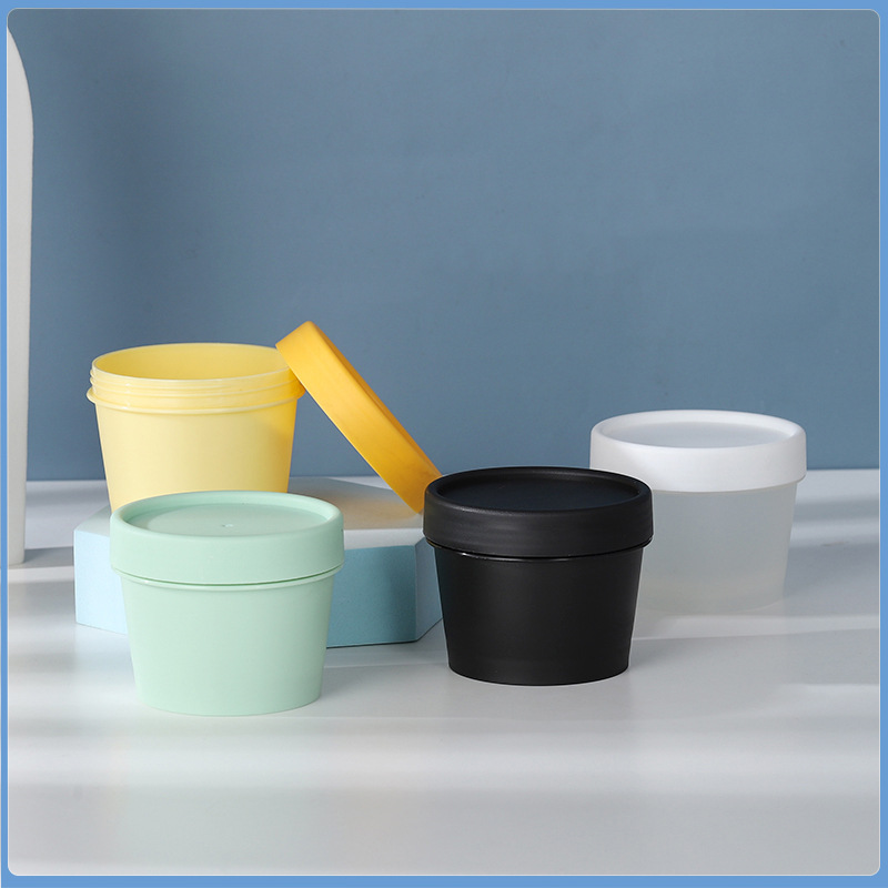 Matte Black Hair Mask Jar Lip Balm Jar 10g 20g 30g 50g 100g 250g 300g 500g plastic bottle skin care Body Butter PP cream jar