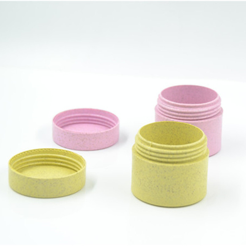 Eco Wheat Straw Shampoo Lotion Bottle Brown Customize Plastic Pump Bottle Cosmetic Cream Jar  250ml 300ml 400ml 500ml