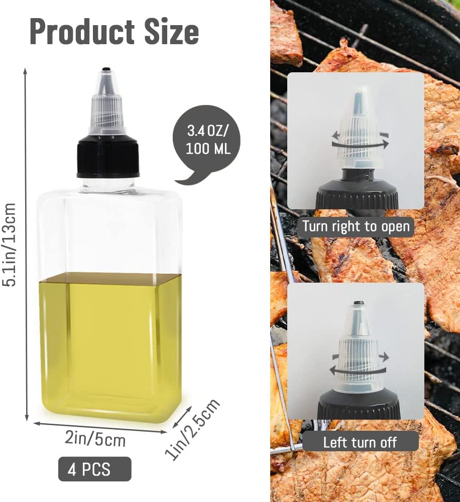 100 120 150 250 300 500 ml Hair Oil Bottle Dropper Applicator  Hair Wash Color Dye Bottle Plastic Sauce Squeeze Bottles With Cap