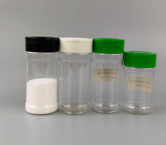 100ml Custom Rectangular Spice Jars Bottle BBQ Condiment Pepper Bottle With Flip top  PET Plastic Spice Container