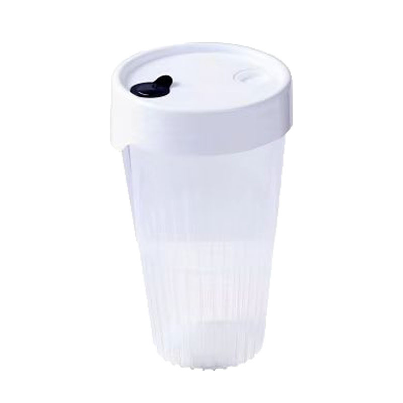 600ml Vertical Strip Frosted Plastic Cup High Temperature Resistant Milk Tea Beverage Juice Takeaway Bottles