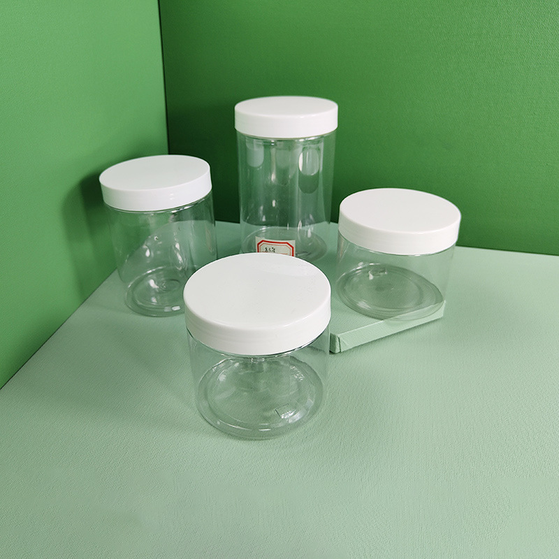 30ml 50ml 60ml Clear PET plastic jars Wide Mouth Food Grade Peanut Butter transparent Plastic Jars with Lids
