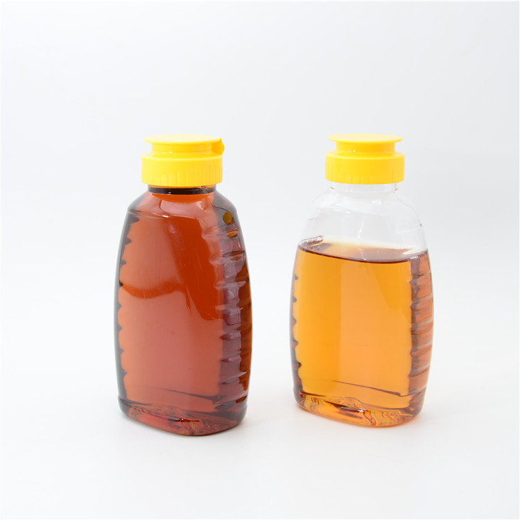 Wholesale 200ml 300ml Squeeze Honey Bottle Clear Empty Pet Plastic Bottle Ketchup Mayonnaise Empty Sauce Container with Flip Cap