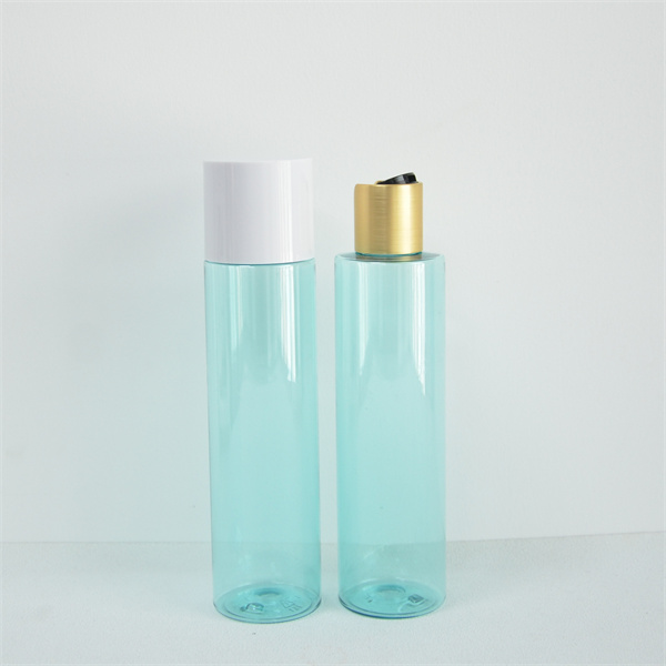 Custom Empty Fancy Cosmetic Bottles 100Ml 150Ml Luxury Facial Toner Bottles Pink / Transparent With Gold Cap