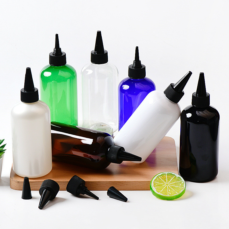 300ml 100ml Small Bottles Oil Packaging For Hair Oil Applicator Dropper Empty Shampoo and Conditioner Bottles Squeeze Twist Cap