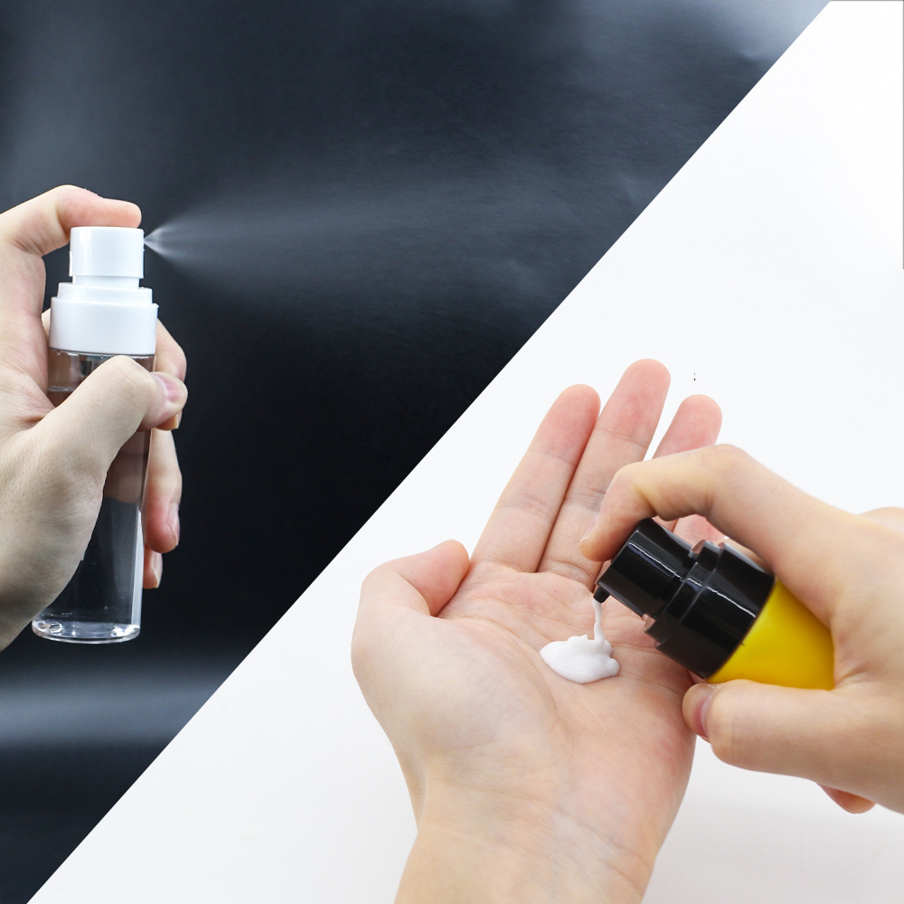 50/80/100/120ml PETG PET Makeup Face Wash Bottles Packaging Skincare Luxury Mist Spray Clear Black Bottles 20/410 Spray Head