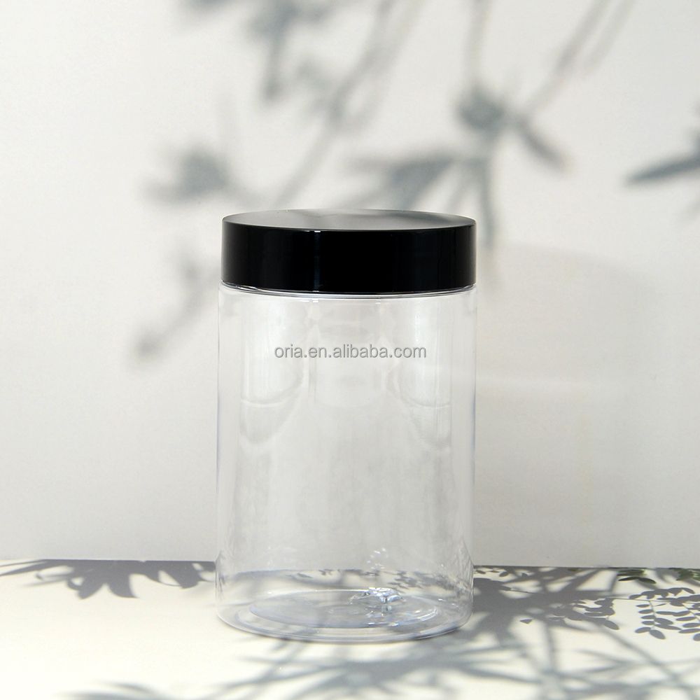 custom empty Luxury 15ml 30ml 50ml 100ml Frosted Cream cosmetic lotion serum plastic jar with black aluminum lid