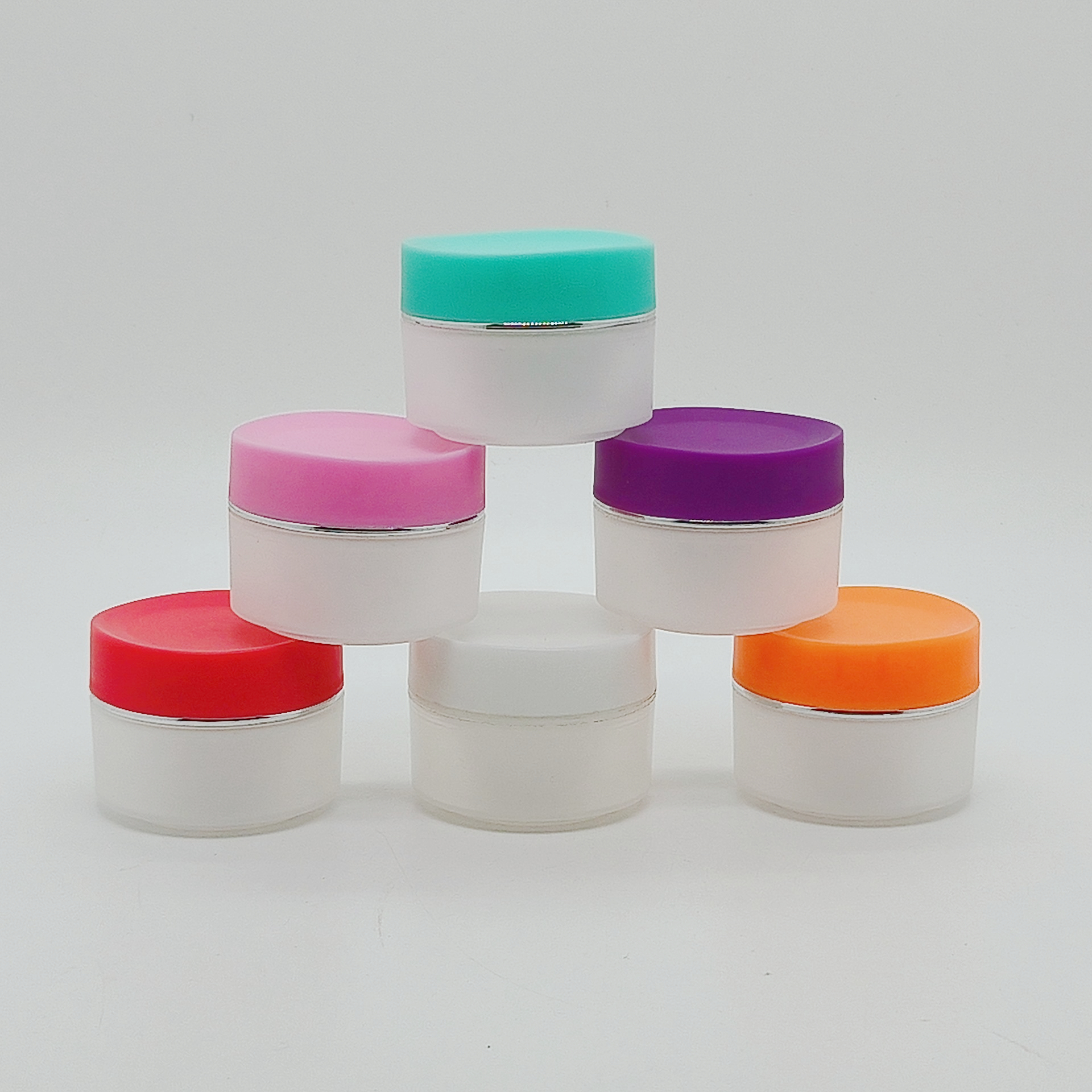 Color 15g 20g Face Cream Jar Refillable Empty Plastic Serum Jars With Lids Double Wall Layer PP Jar
