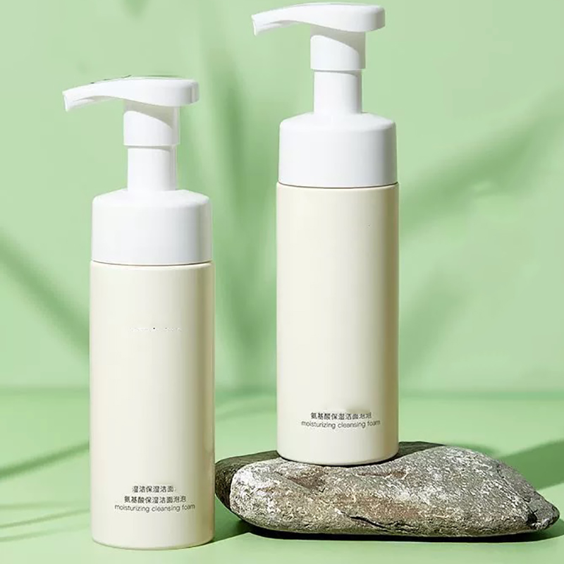 100ml 150ml 200ml 250ml Customize Plastic Bottle Packaging Foam Pump Moussing Bubble Facial Cleanser Oil Bottle