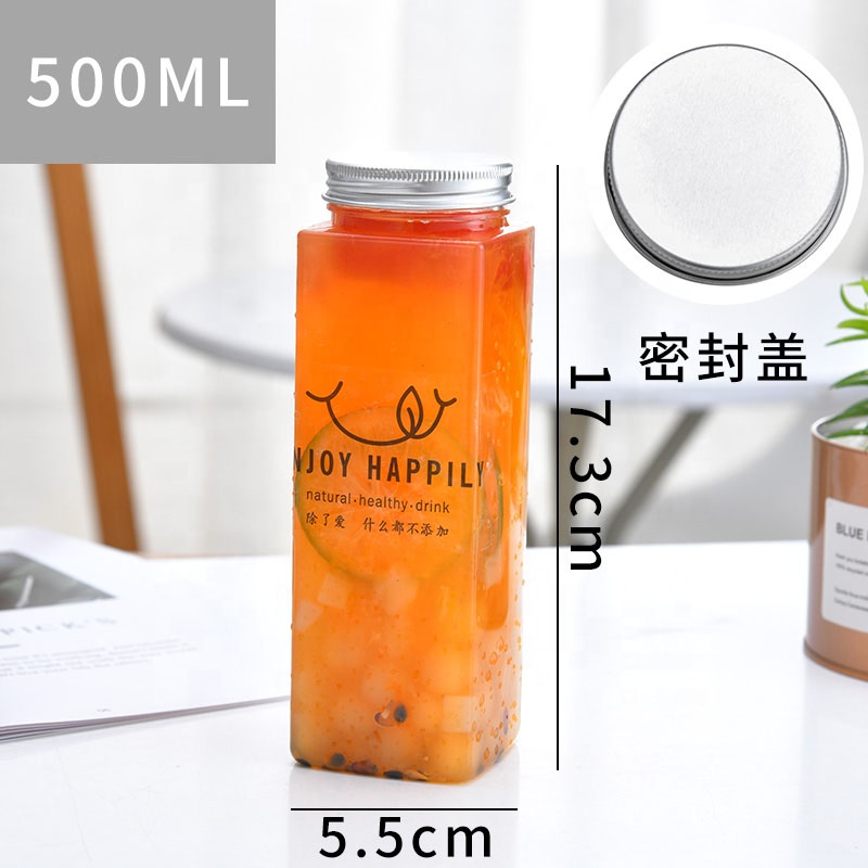Food safe drinking limonade lemonade bottles smoothies ice coffee bottles round 500ml 16oz 8oz 12 ounce bpa free plastic bottles