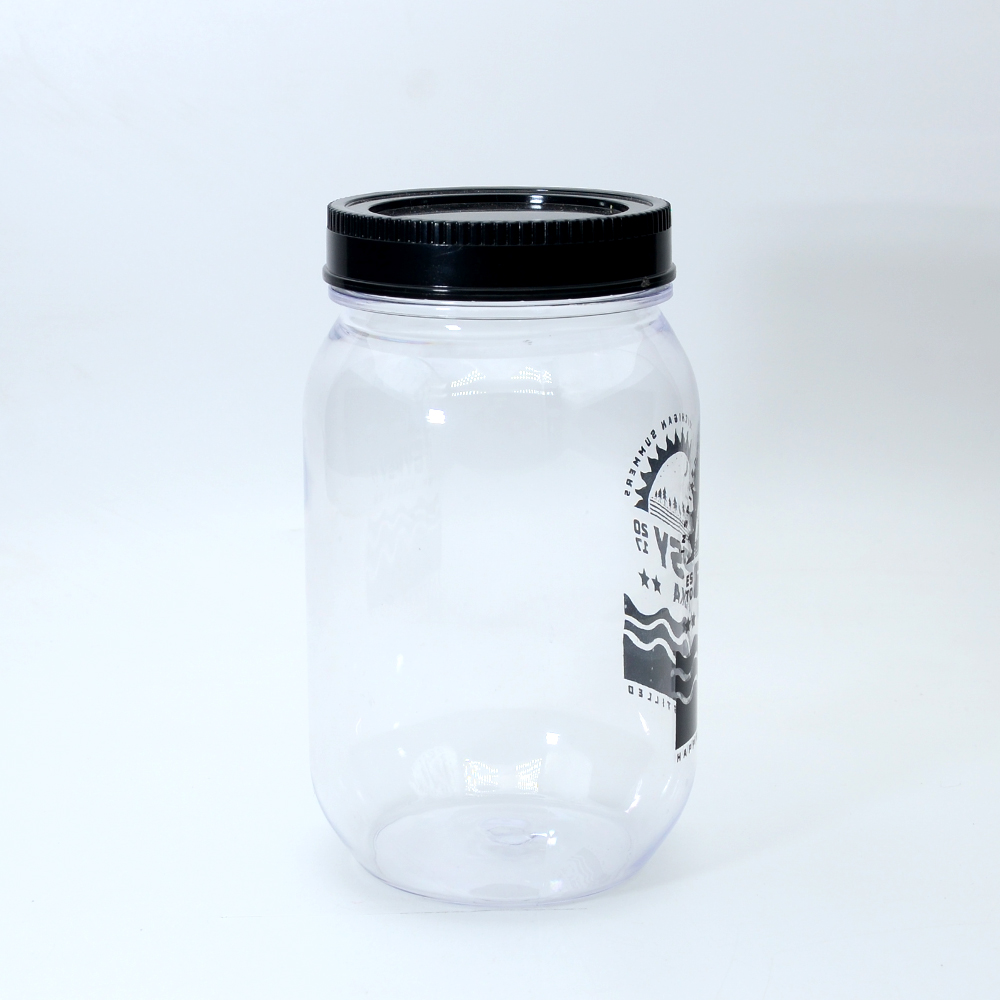 16 OZ Wide Mouth Mason Jars Plastic with Metal Airtight Lids for Meal Prep, Food Storage, Canning, Drinking, Preserving, Favors