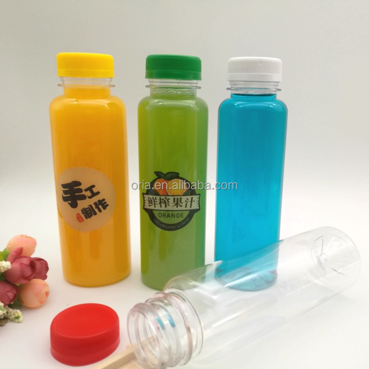 300ml 500ml Round Square Hot Filling PP Plastic Juice Bottle Heat Resistant Bottles 8oz 12oz 16oz Clear PET Empty Bottle