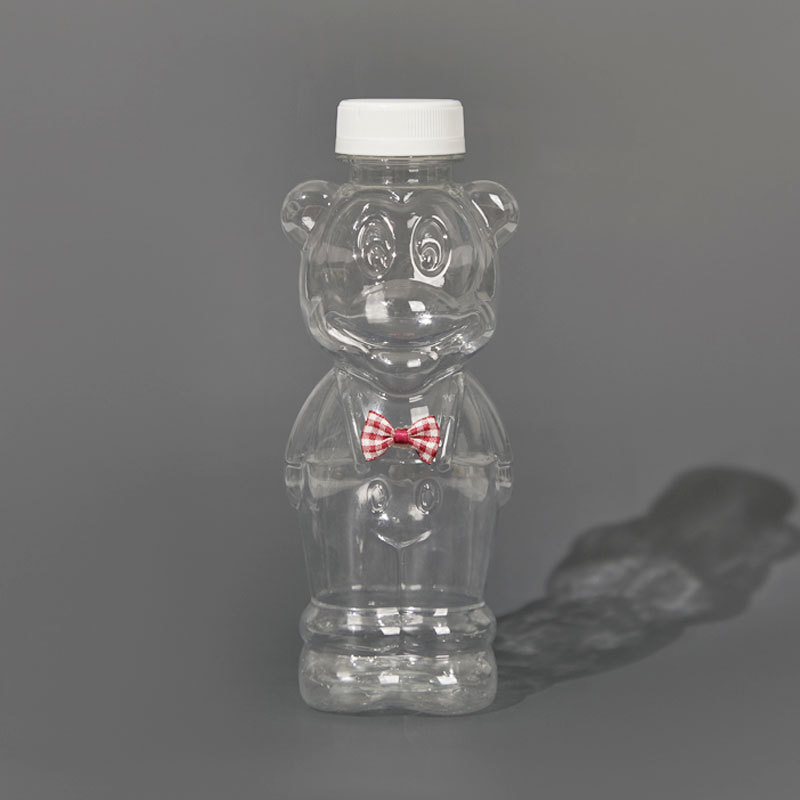 400ml Cute Water Bottle for Kids Cartoon Disposable Beverage Juice Drink Packaging Containers Boba Cup with Straw Cookie Jar
