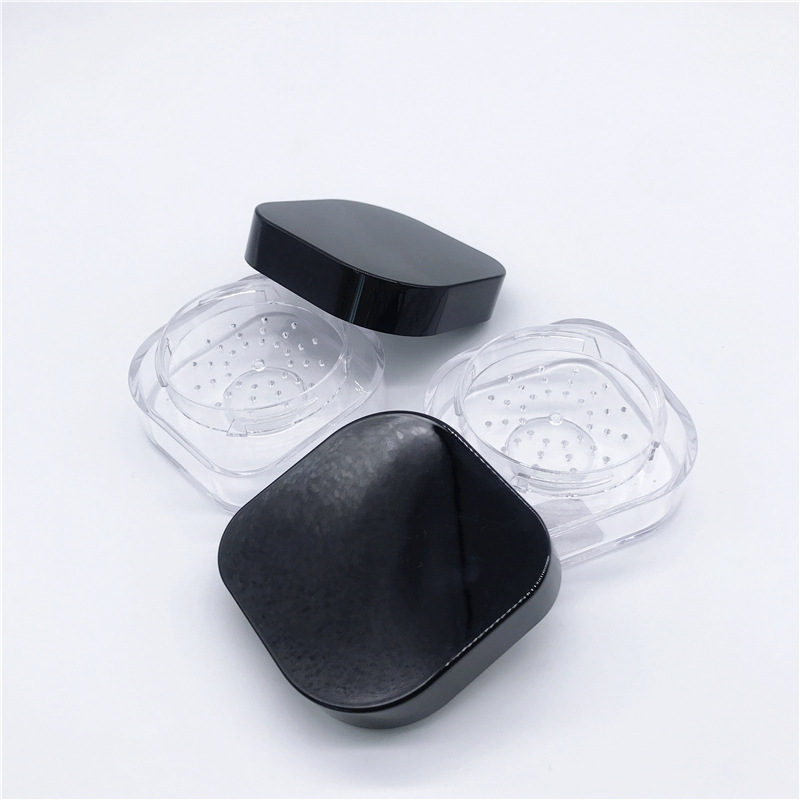 Plastic Loose Powder Jar with Elastic Sifter Mirror Cosmetic Powder Makeup Packaging Container Case Box 10g 20g 30g 50g Fip Cap