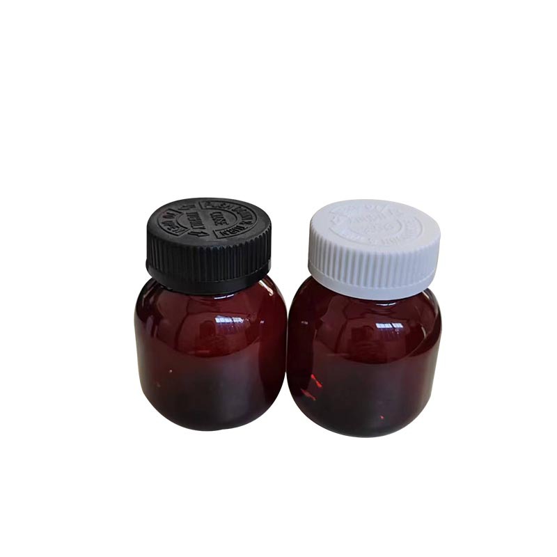 125ml Empty PP Plastic Amber Capsule Bottle Amber Vitamin Food Supplement Drug With Child Proof Lid