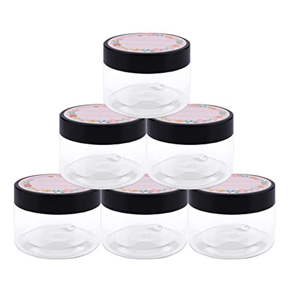 50ml PET plastic cosmetic lotions Essence facial scrub body butter eye cream jar 500g 200g 100g with lids