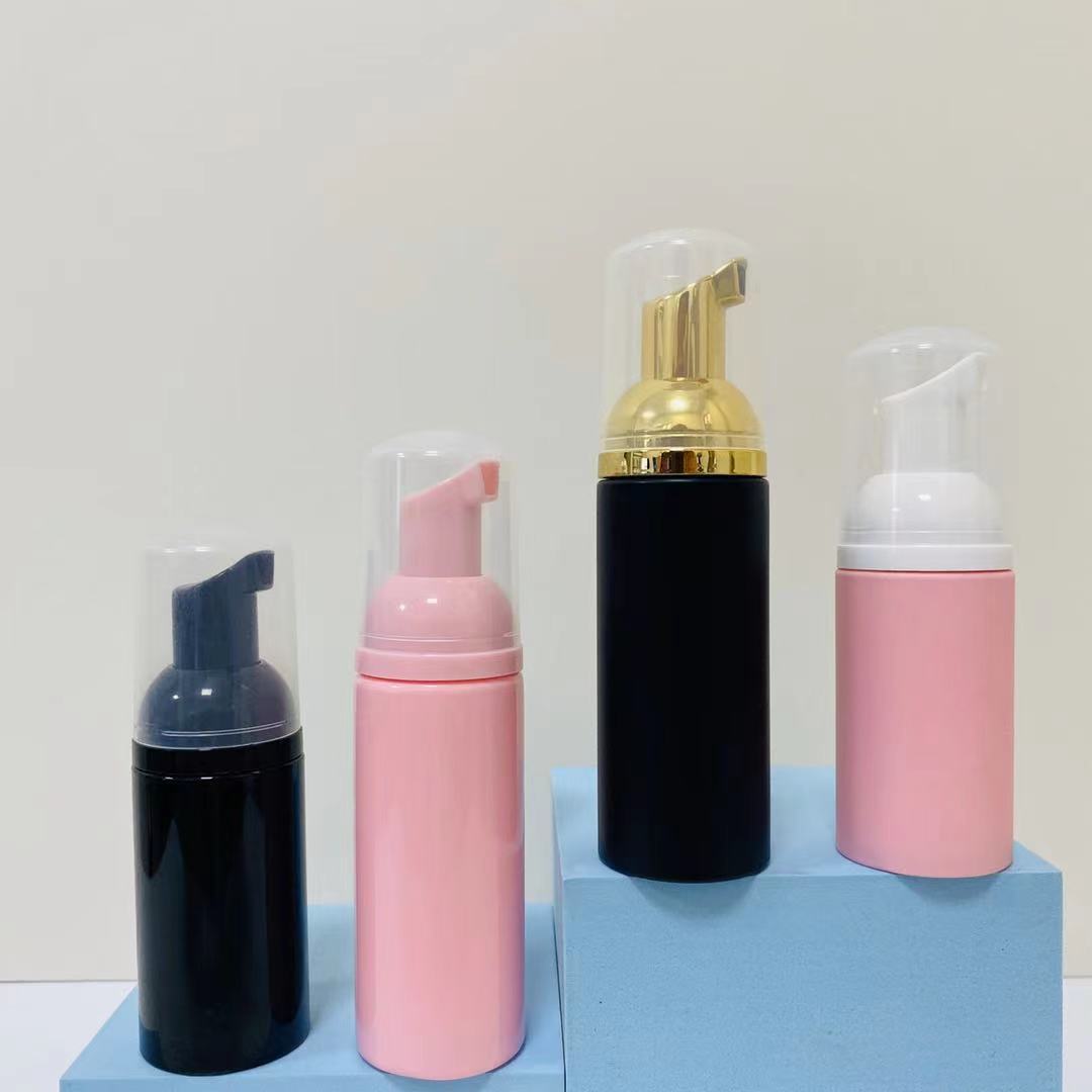 30ml 60ml 100ml Foaming Cleanser White Matte Black Luxury Foam Pump Bottle With Aluminum pump