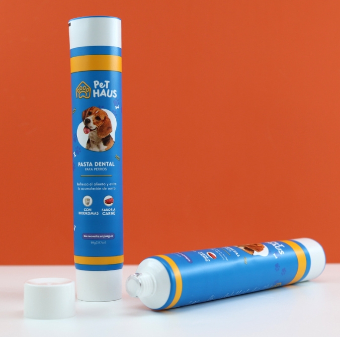 120g Food Packaging  AluminiumTubes For Dog Pet Nutrition Cream