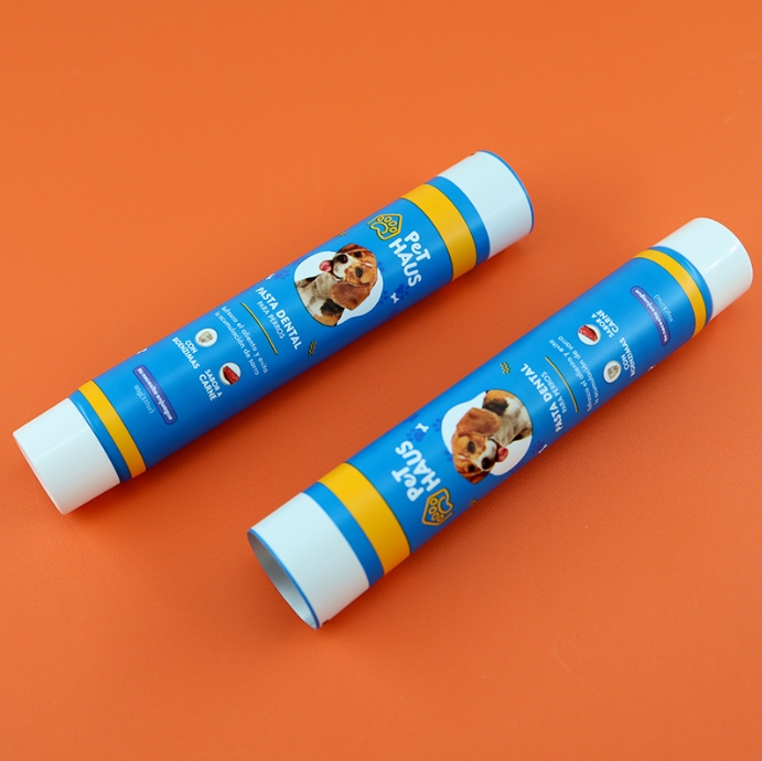 120g Food Packaging  AluminiumTubes For Dog Pet Nutrition Cream