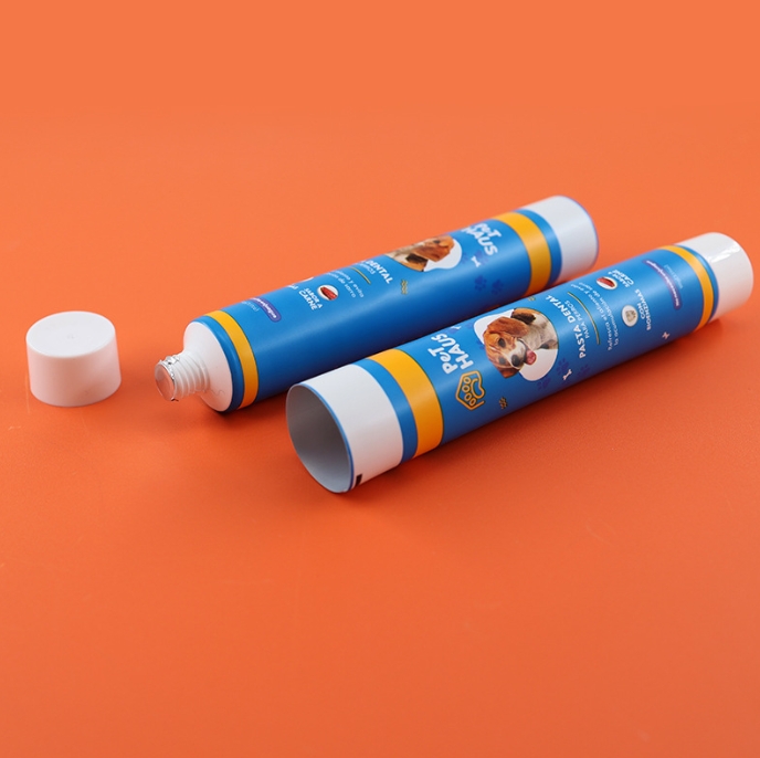 120g Food Packaging  AluminiumTubes For Dog Pet Nutrition Cream