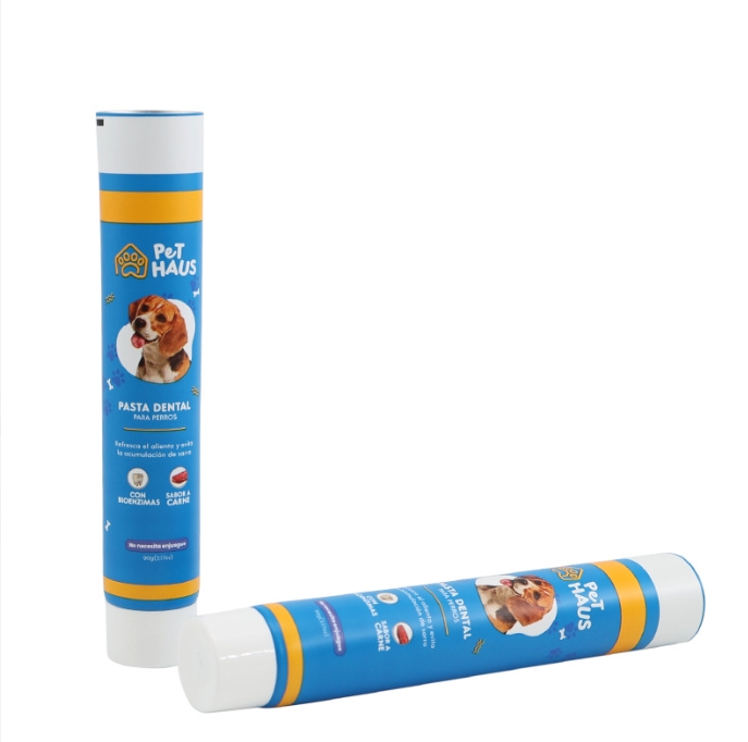 120g Food Packaging  AluminiumTubes For Dog Pet Nutrition Cream